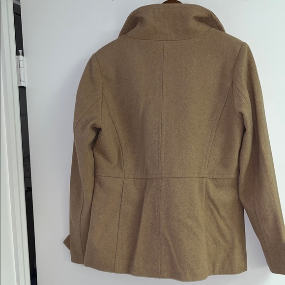 Nordstrom NWOTs Thread & Supply Camel High Collar Pea Coat Size Medium - Picture 14 of 16
